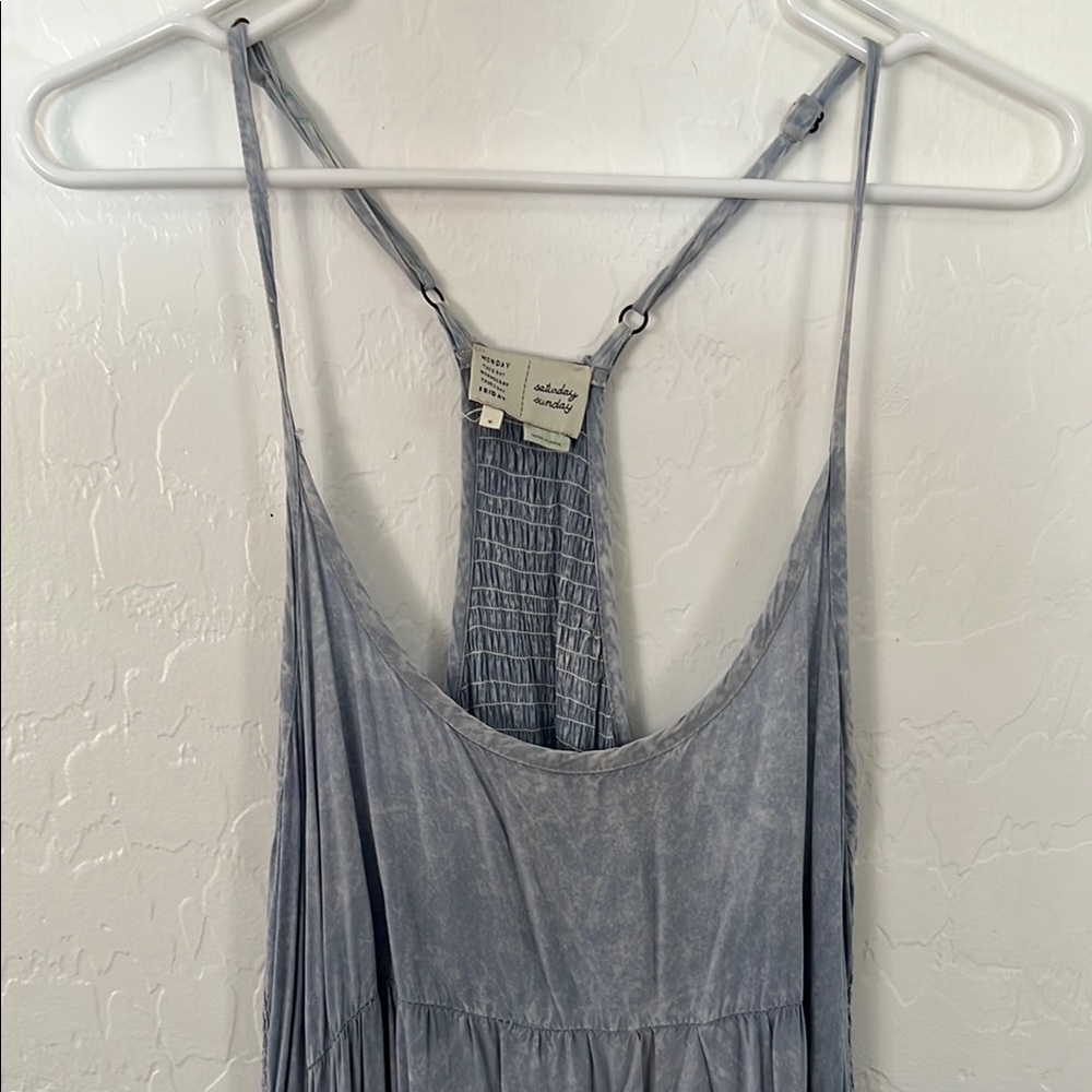 Anthropologie Asymmetrical Dress in Light blue